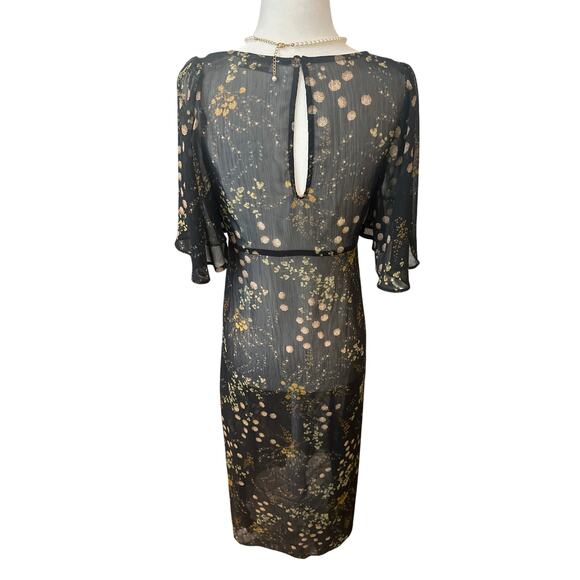 Zara Premium Collection Black Floral Sheer Overdress - Picture 3 of 6